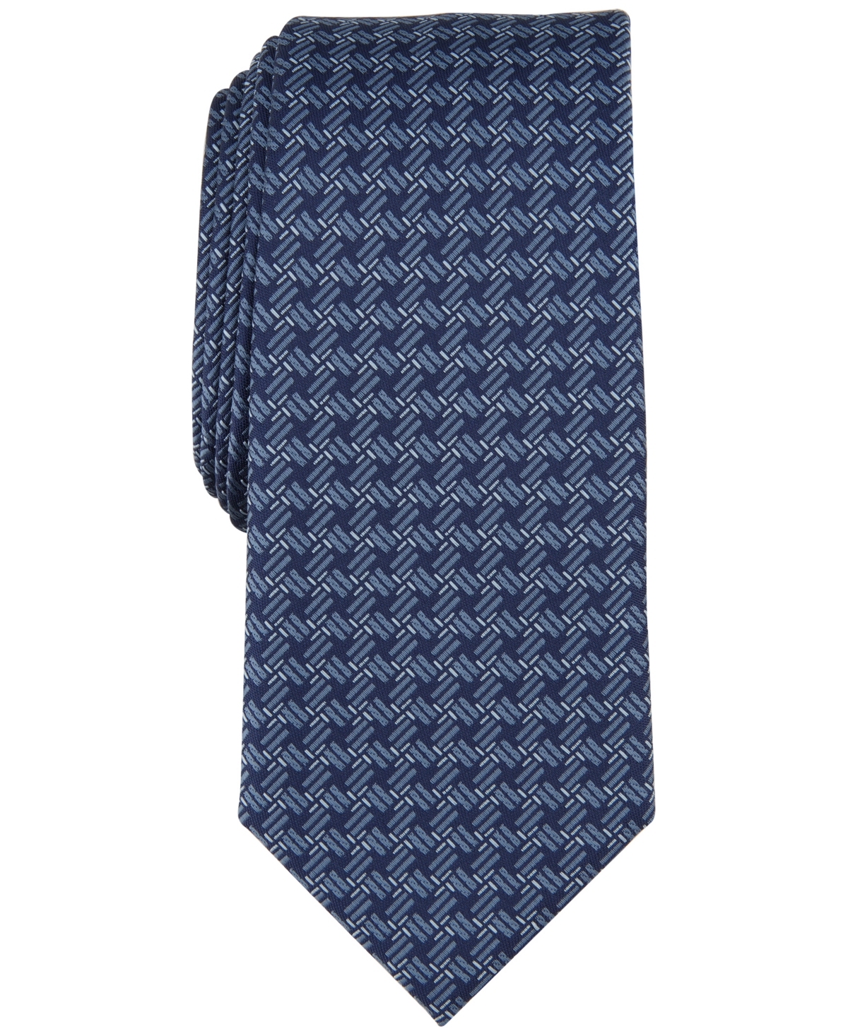 Shop Alfani Men's Tolbert Patterned Tie, Created For Macy's In Dark Navy