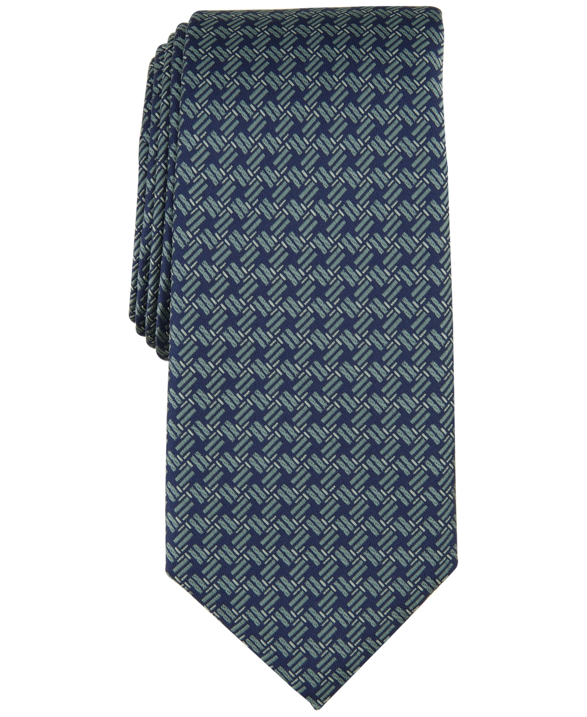 Shop Alfani Men's Tolbert Patterned Tie, Created For Macy's In Green