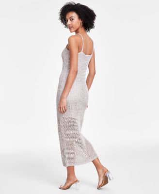 white christmas dresses Strapless Crochet Bodycon Dress