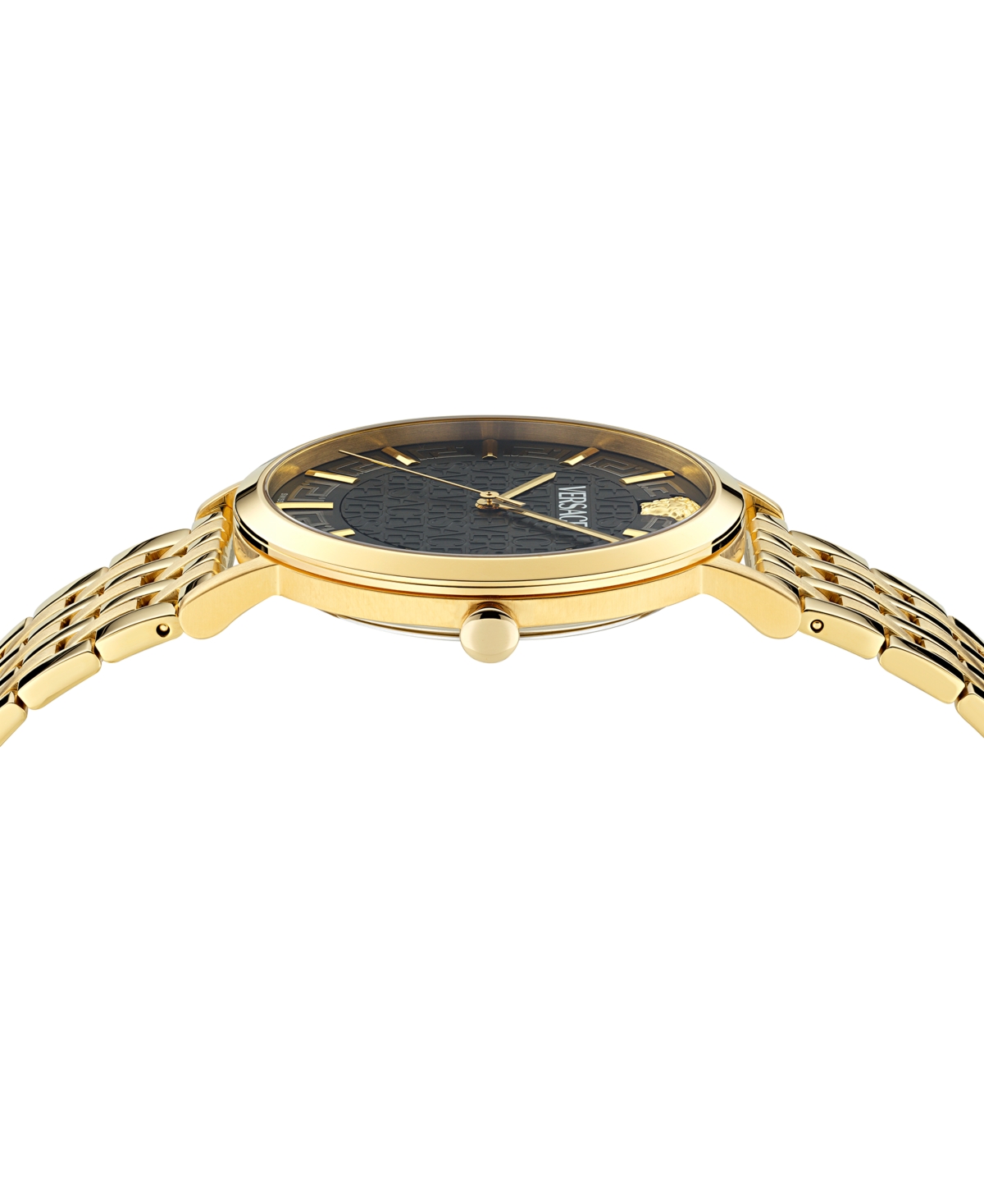Shop Versace Unisex Swiss Gold Ion Plated Stainless Steel Bracelet Watch 40mm