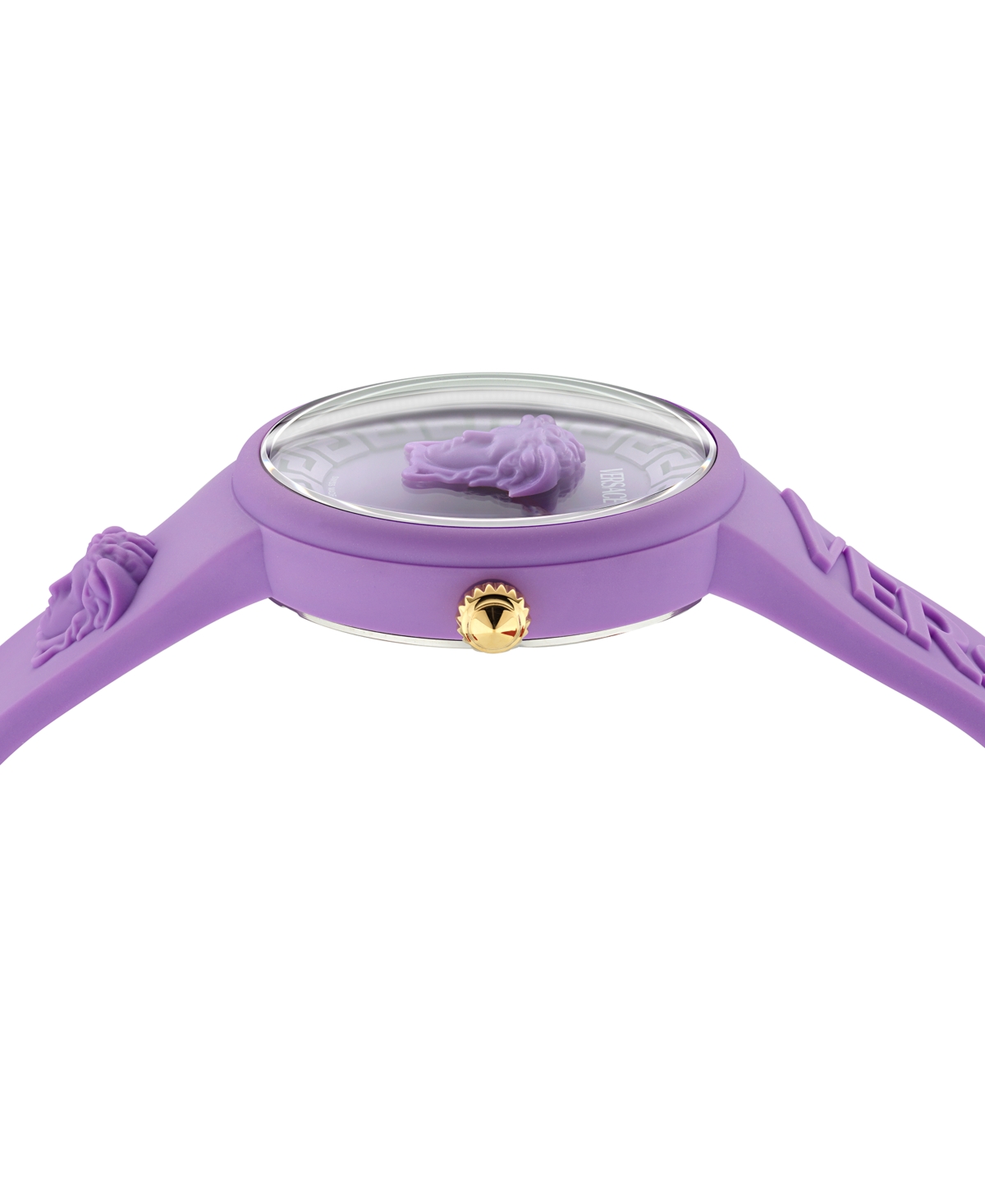 Shop Versace Women's Swiss Purple Silicone Strap Watch 38mm