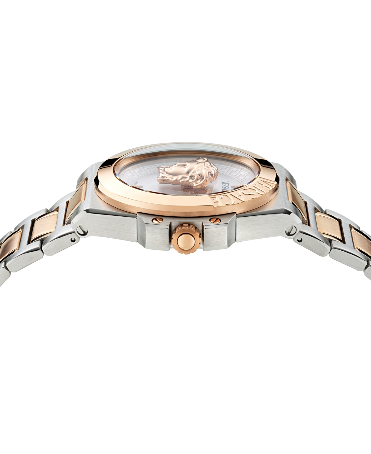 Shop Versace Women's Swiss Two-tone Stainless Steel Bracelet Watch 37mm In Two Tone