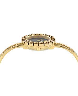 Women's Swiss Gold Ion Plated Stainless Steel Bangle Bracelet Watch 28mm
