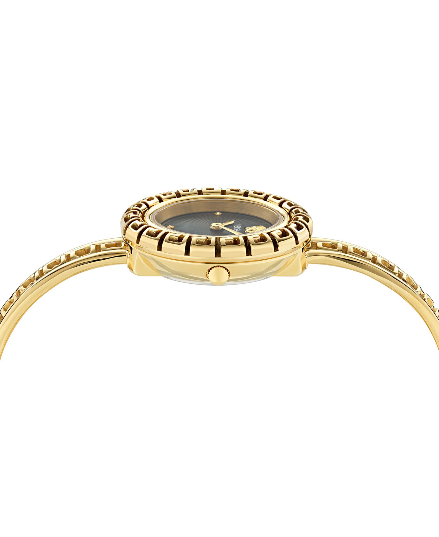 Женские часы Versace Swiss Gold Ion Plated Stainless Steel Bangle Bracelet Watch 28mm — фото 2