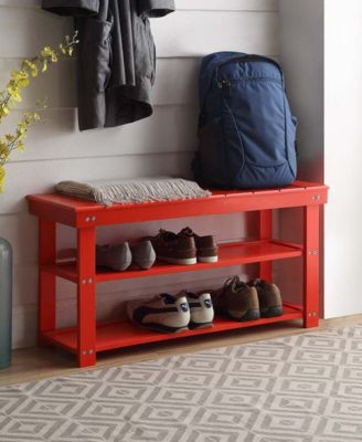 35.5" MDF Oxford Utility Mudroom Bench with Shelves