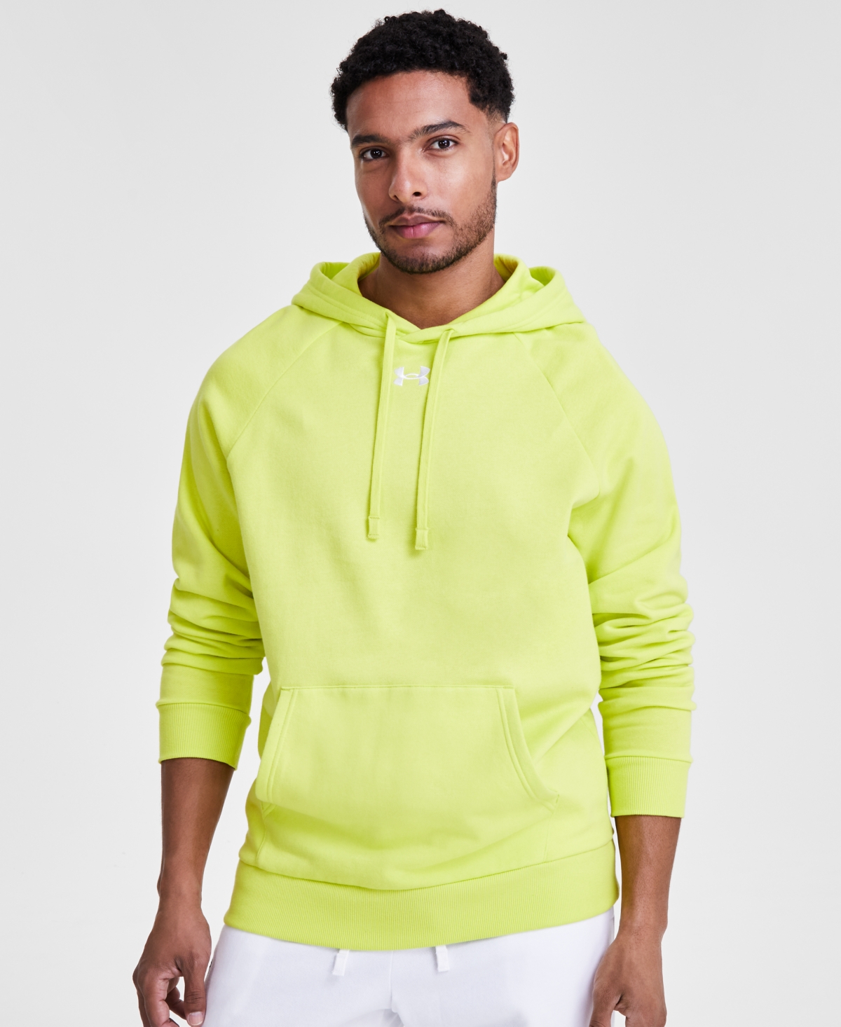 Men's Rival Logo Embroidered Fleece Hoodie - Flashlight/wht