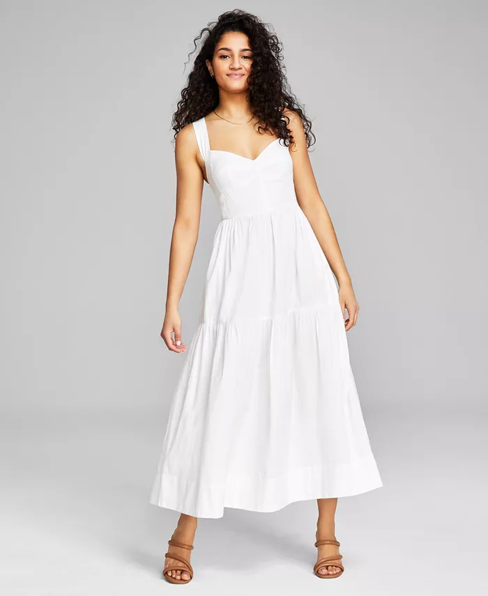 AND NOW THIS Women's Sweetheart-Neck Maxi Dress, Created for Macy's