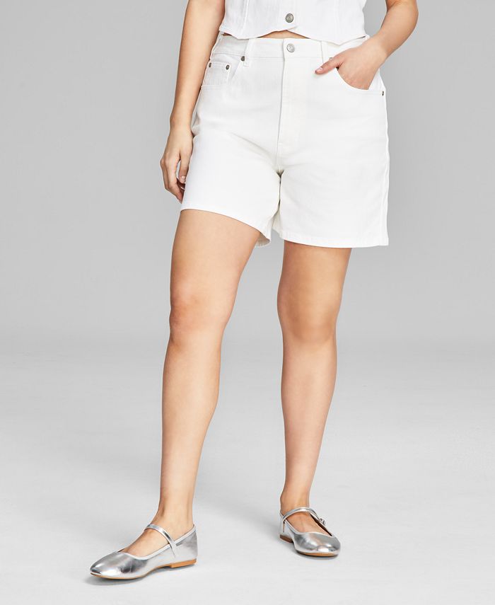 And Now This Women's High Rise Denim Shorts, Created for Macy's - Macy's