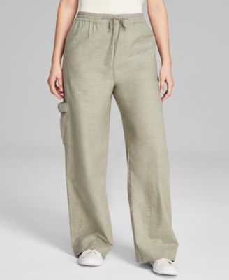 Biudgviw Capri Pants For Women High Waisted Slim Fit Cropped Pants Summer Casual Solid Color Streetwear Capris With Pockets