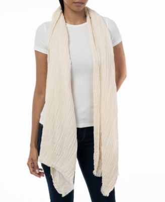 Women's Textured Linen-Look Scarf