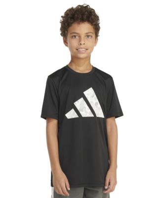 adidas Big Boys Short Sleeve Pebble Camo Logo Polyester T Shirt Macy s