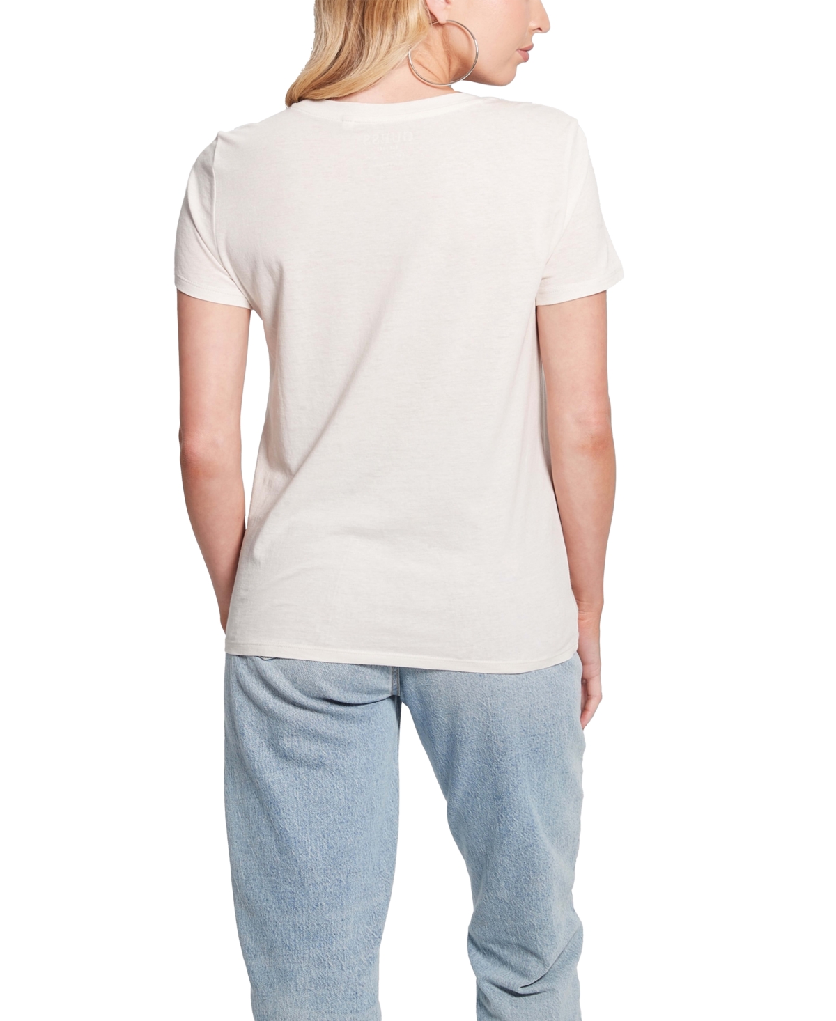 Shop Guess Women's Goddess Sketch Easy T-shirt In Cream White