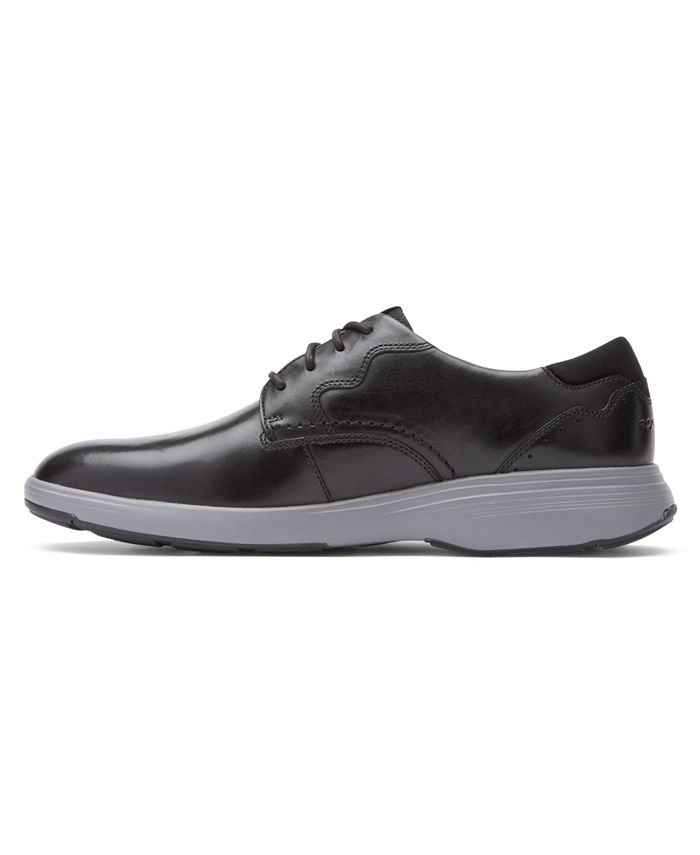 Chaussures Rockport Noah Plain Toe - Richelieu En Cuir Brun Pour Hommes - Pointure Large (E) - Neuf Avec Emballage