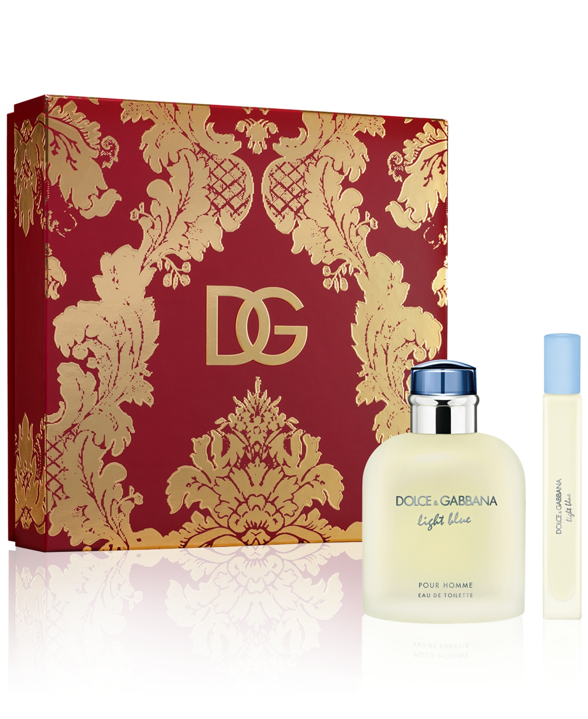 Shop Dolce & Gabbana Men's 2-pc. Light Blue Pour Homme Eau De Toilette Gift Set In No Color