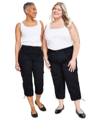 Plus Size Cargo Capri Pants, Exclusively at Macy's