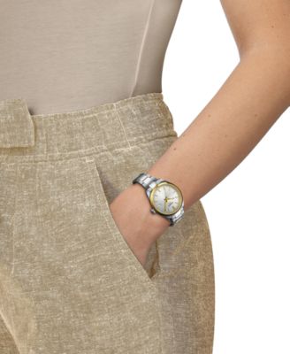 Unisex Swiss PR 100 Stainless Steel Bracelet Watch 34mm