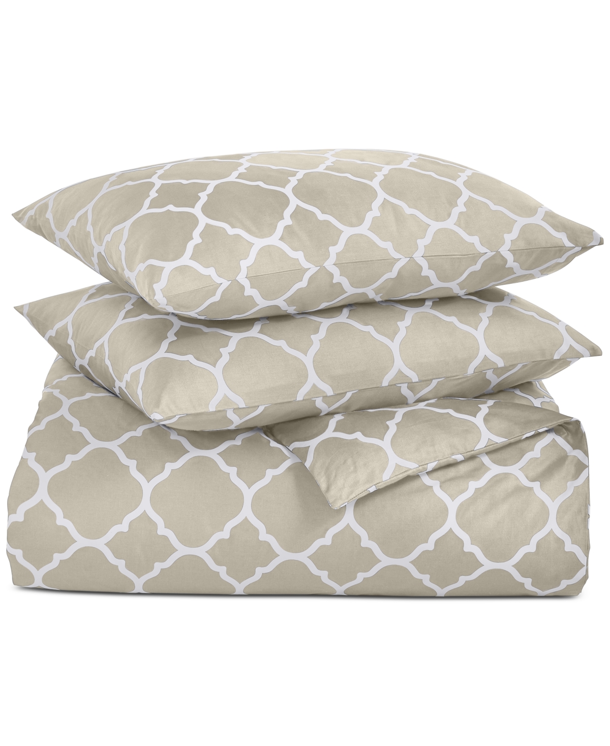Charter Club Damask Designs Geometric Dove 3-Pc. Duvet Cover Set, King, Exclusively at Macy's