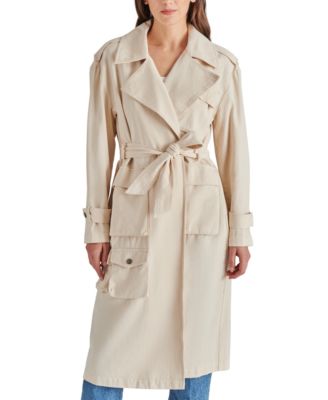 Steve Madden - Women's Sunday Cotton Belted Trench Coat