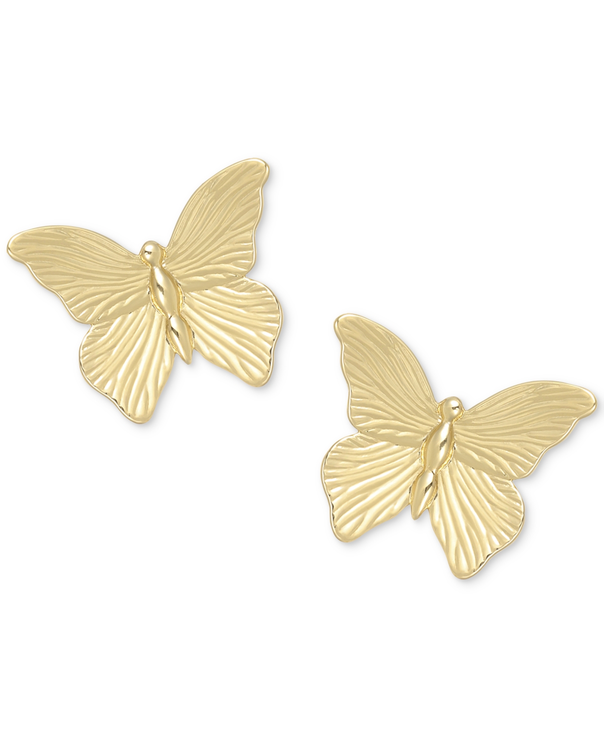 Macy's Flower Show Butterfly Earrings, Created For  In Gold