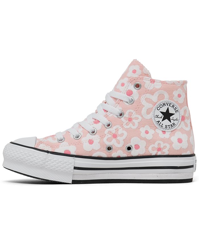 Converse Little Girls Chuck Taylor All Star Floral Lift Platform Casual