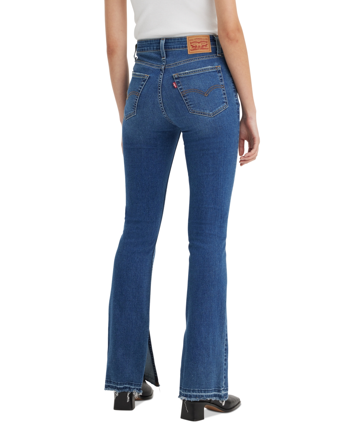 Shop Levi's Women's 725 High-rise Side Slit Bootcut Jeans In Wait