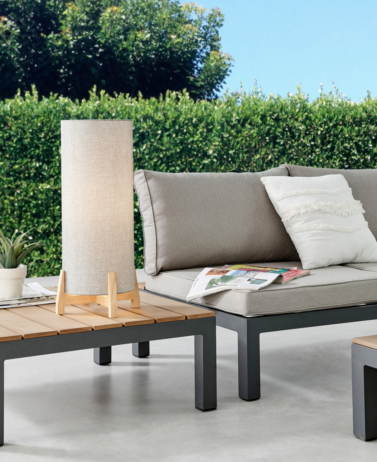 Shop Lite Source Outdoor Cordless Canyon Table Lamp In Natural