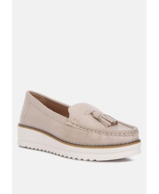 Womens Daiki Platform Lug Sole Tassel Loafers
