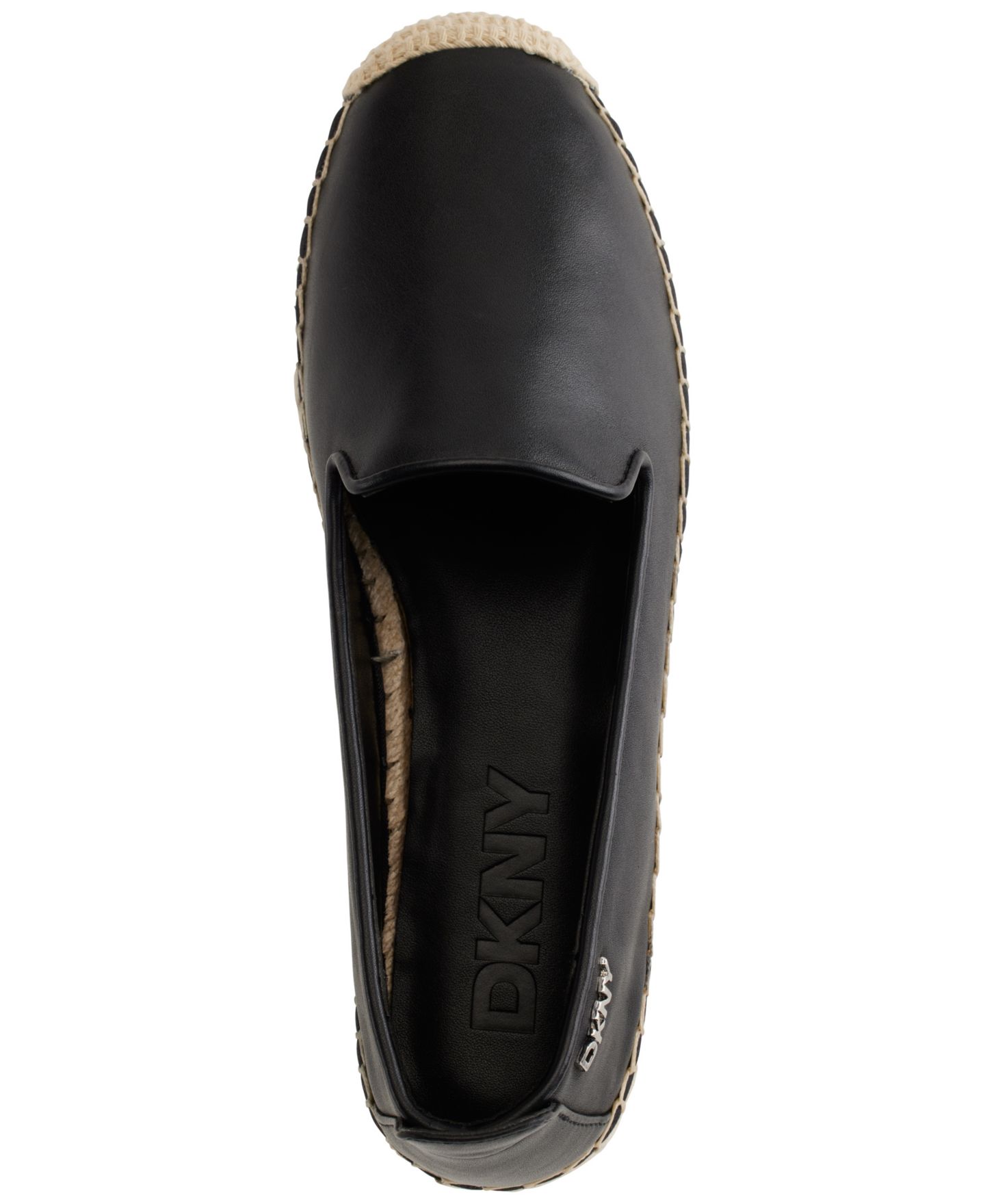 Женские балетки DKNY Mallandra Slip-On Espadrille Flats, цвет: Чёрный — фото 4