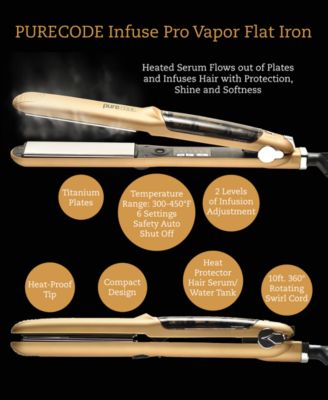 Titanium Infuse Pro Vapor Iron and Heat Protector Serum with Argan Oil