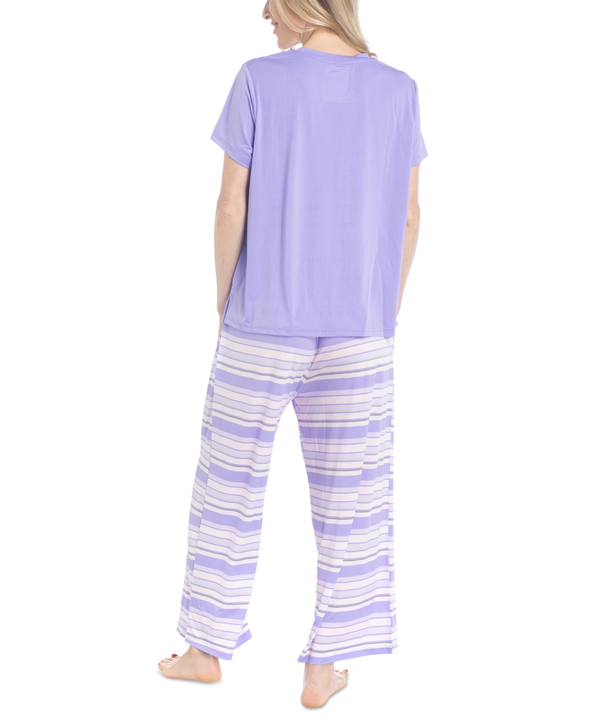Hanes Women's 2-Pc. Short-Sleeve Pajamas Set