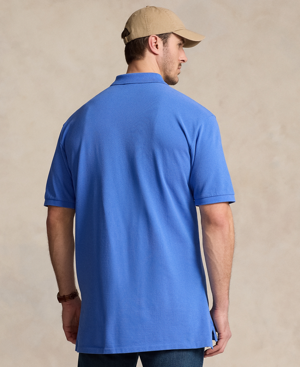 Shop Polo Ralph Lauren Men's Big & Tall Polo Bear Mesh Polo Shirt In Sp New Englnd Blue Hrtg Bear