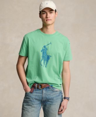 폴로 랄프로렌 Polo Ralph Lauren Mens Classic-Fit Big Pony Jersey T-Shirt,Vineyard Green