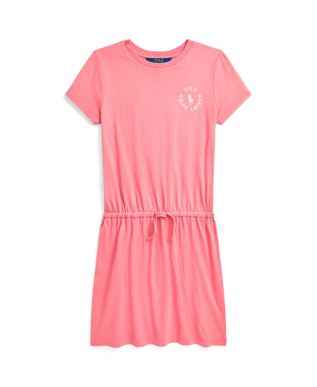 Shop Polo Ralph Lauren Big Girls Big Pony Logo Cotton Jersey T-shirt Dress In Ribbon Pink