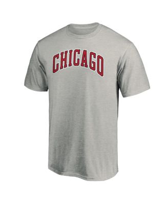Men's Heathered Gray Chicago Bulls Alternate Logo T-shirt