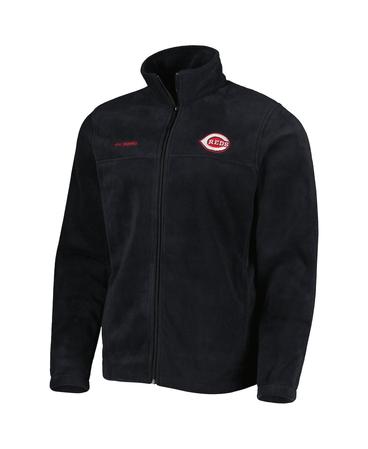 Shop Columbia Men's  Black Cincinnati Reds Steens Mountain Full-zip Jacket