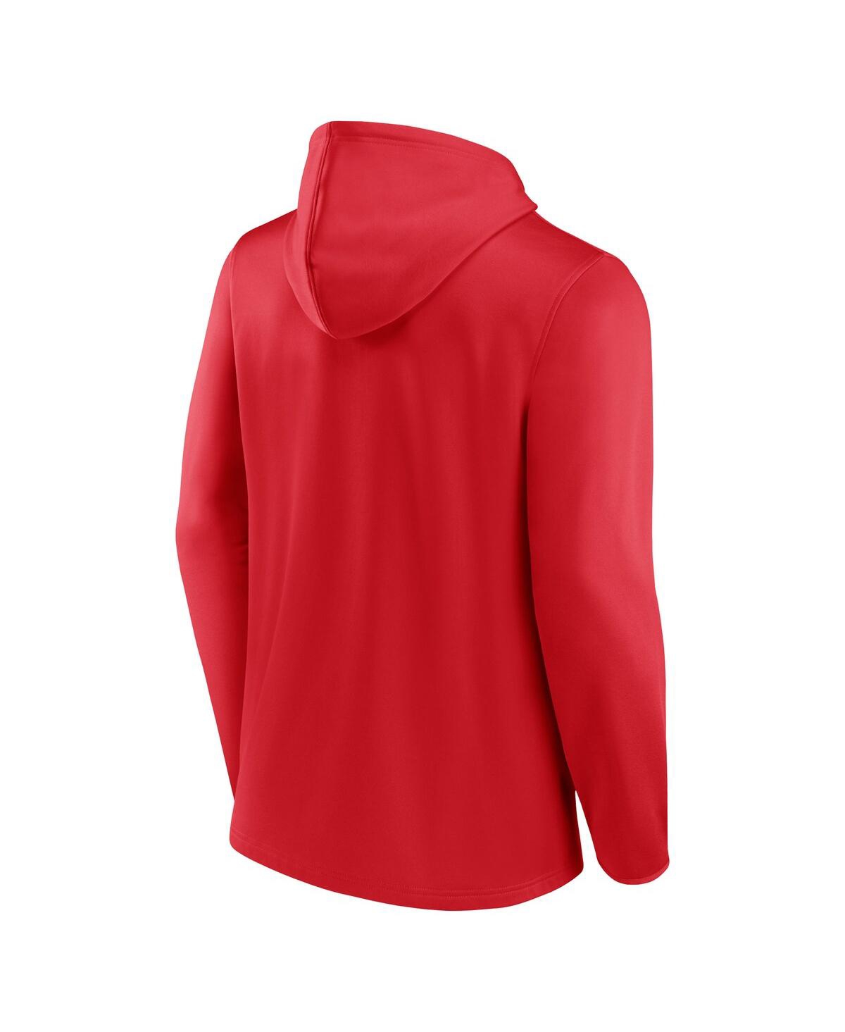 Fanatics Men's  Red Wisconsin Badgers Ball Carrier Full-zip Hoodie In Red