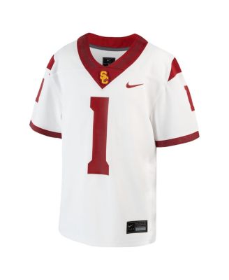Youth #1 White USC Trojans 1st Armored Division Old Ironsides Untouchable Football Jersey