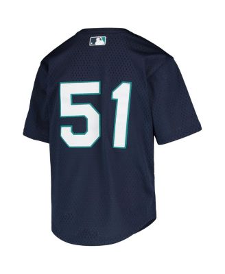 Big Boys Ichiro Suzuki Navy Seattle Mariners Cooperstown Collection Mesh Batting Practice Jersey