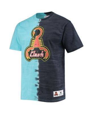Men's Blue Distressed San Jose Clash Vertical Tie-Dye Top