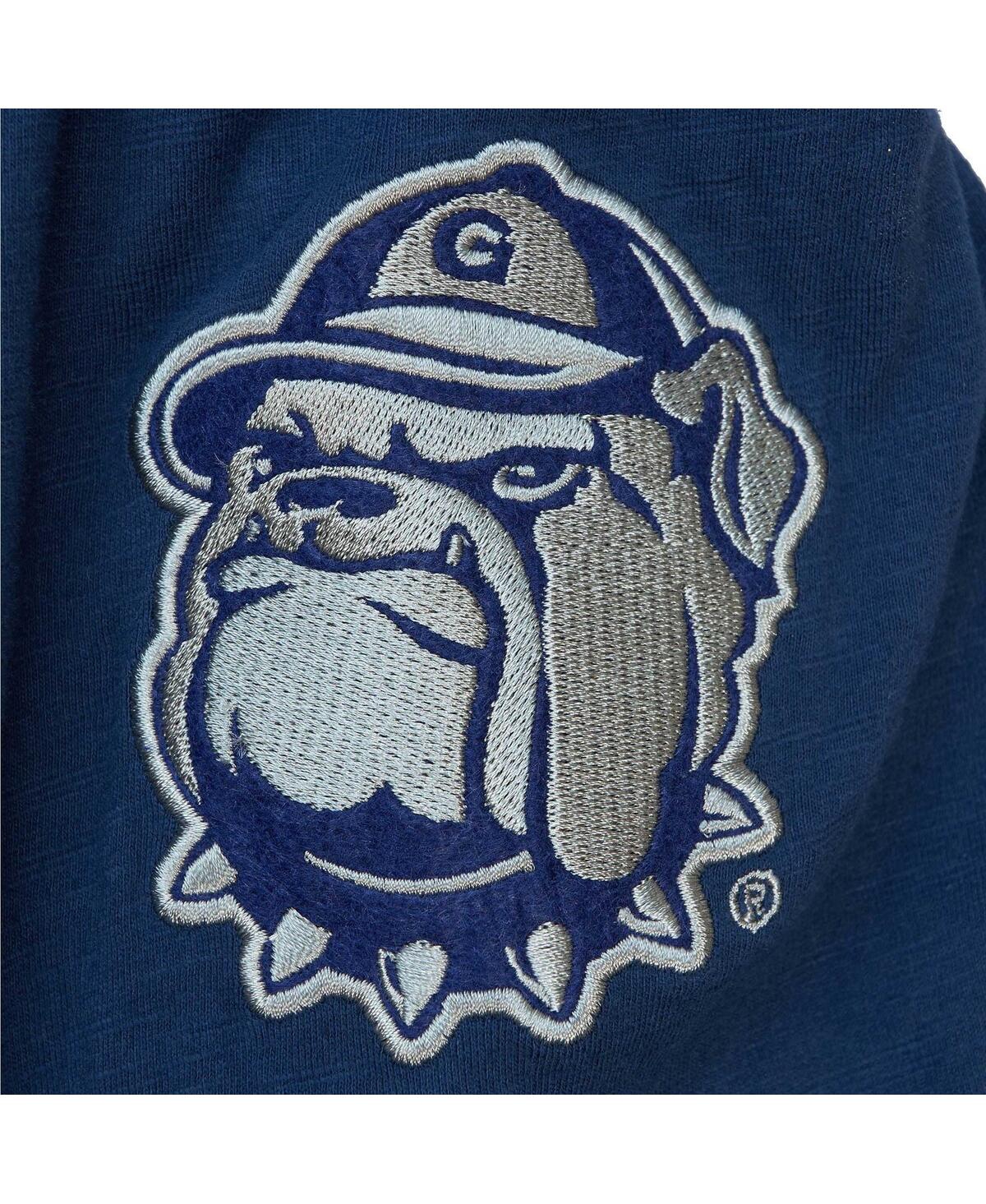 Men's Mitchell & NessGeorgetown Hoyas Legendary Raglan Pullover Hoodie - Navy