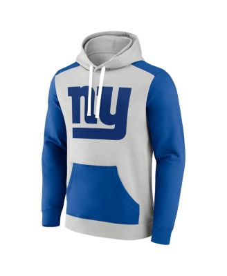 Men's Silver, Royal New York Giants Big and Tall Team Fleece Pullover Hoodie