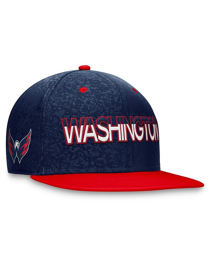 Casquette snapback authentique Washington Capitals Fanatics bleu marine pour homme