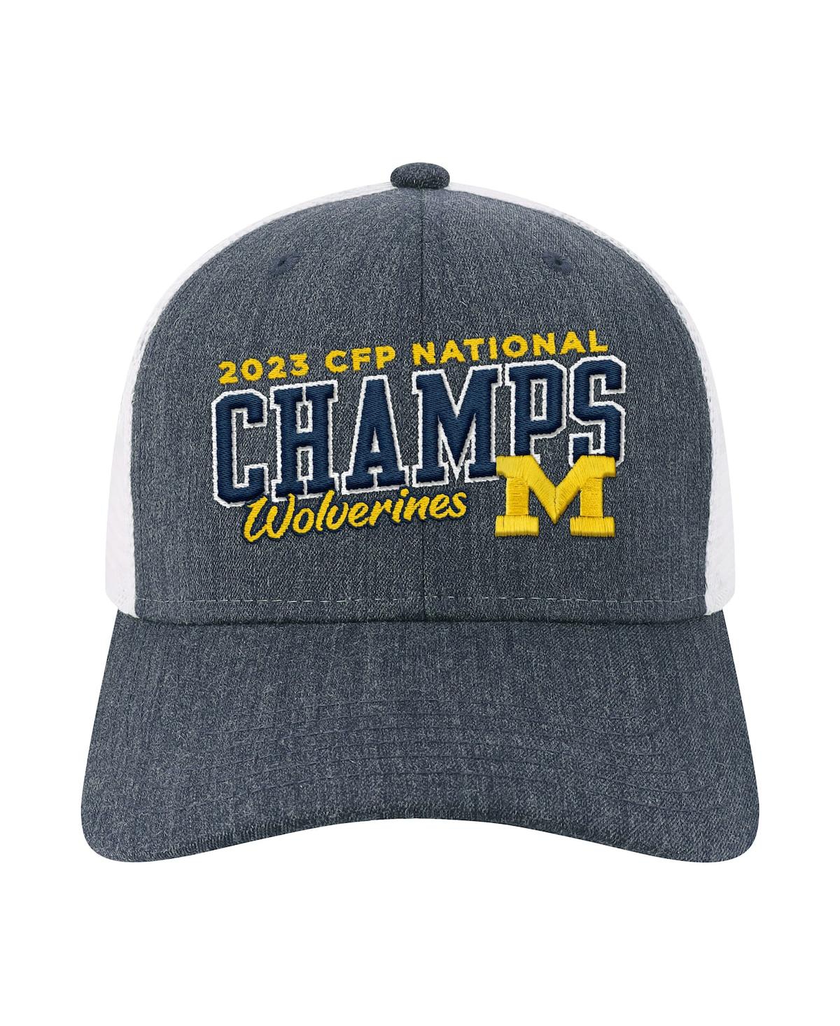Men's Legacy Athletic Navy Michigan Wolverines College Football Playoff 2023 National Champions Mid-Pro Trucker Adjustable Hat - Navy