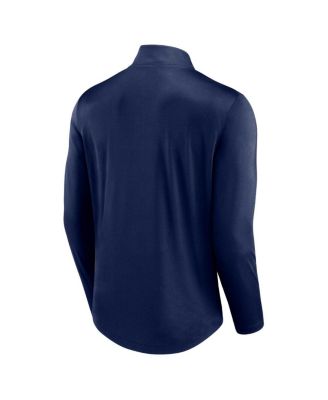 Men's Navy Milwaukee Brewers Quarterback Quarter-Zip Top