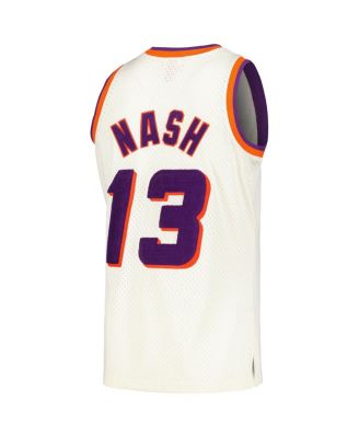 Men's Steve Nash Cream Phoenix Suns Chainstitch Swingman Jersey