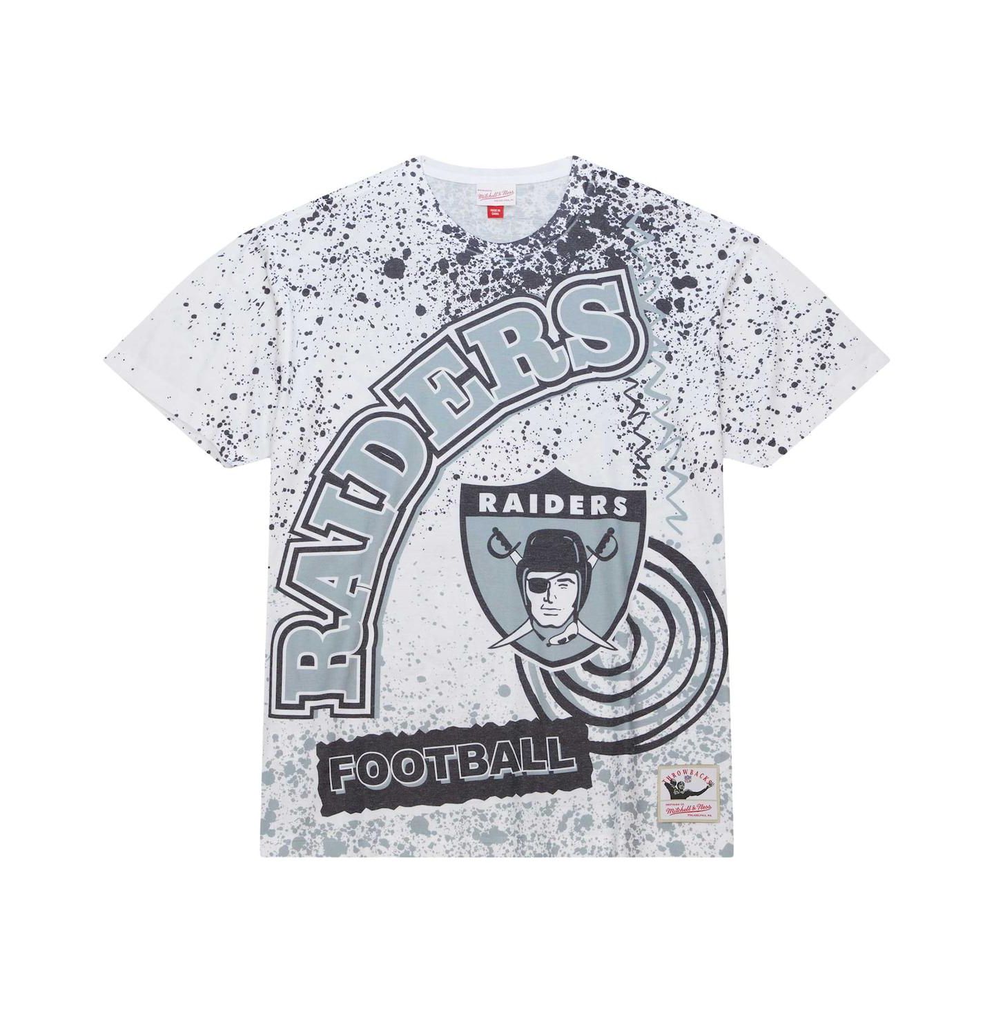 Мужская футболка Mitchell & Ness White Las Vegas Raiders Team Burst Sublimated — фото 3
