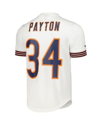 Men's Walter Payton White Chicago Bears Retired Player Name and Number Mesh Top