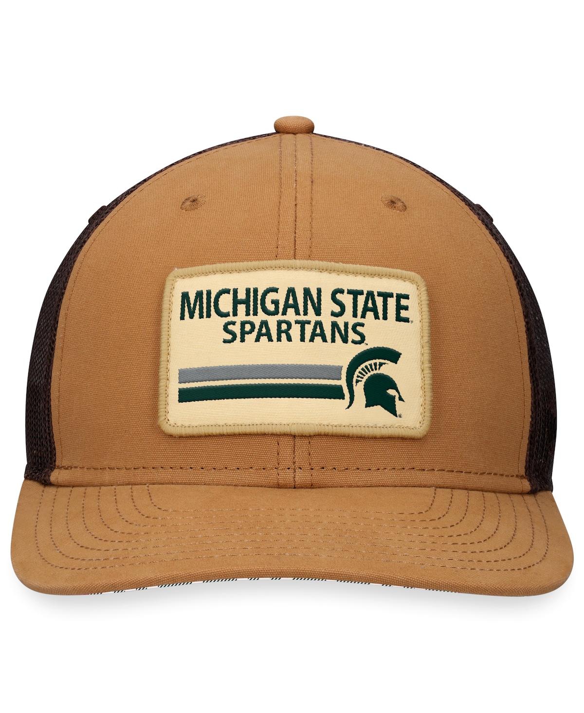 Men's Top of the WorldMichigan State Spartans Strive Trucker Adjustable Hat - Khaki
