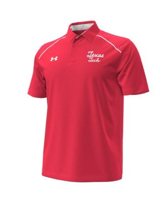 Men's Red Texas Tech Red Raiders Throwback Cursive Polo Shirt