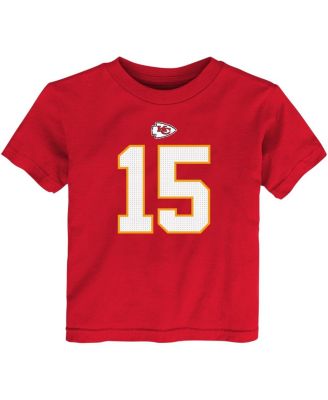 Toddler Boys and Girls Patrick Mahomes Red Kansas City Chiefs Player Name and Number T-shirt
